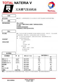 道達爾Nateria V 30-40無灰燃氣發(fā)動機油